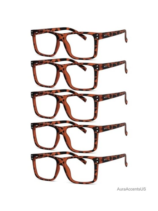 Accessories - 2.5 Reading Glasses Men Women 5 Pack Spring Hinge Oversized Readers